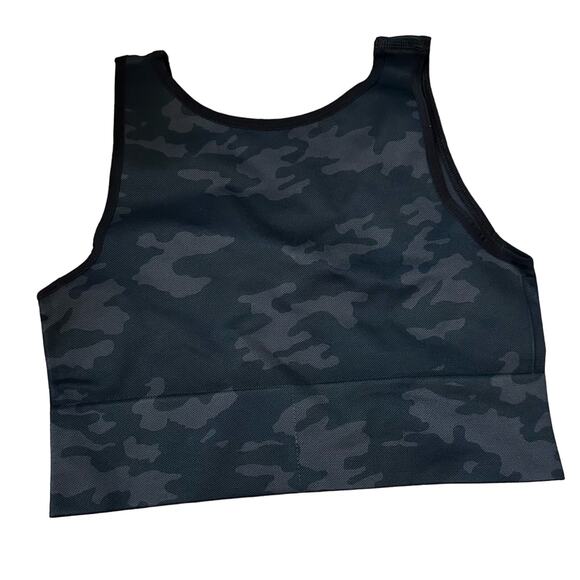 Spanx Lamn Active Seamless Crop Top Black Camo Size Small New with tags - Picture 2 of 4